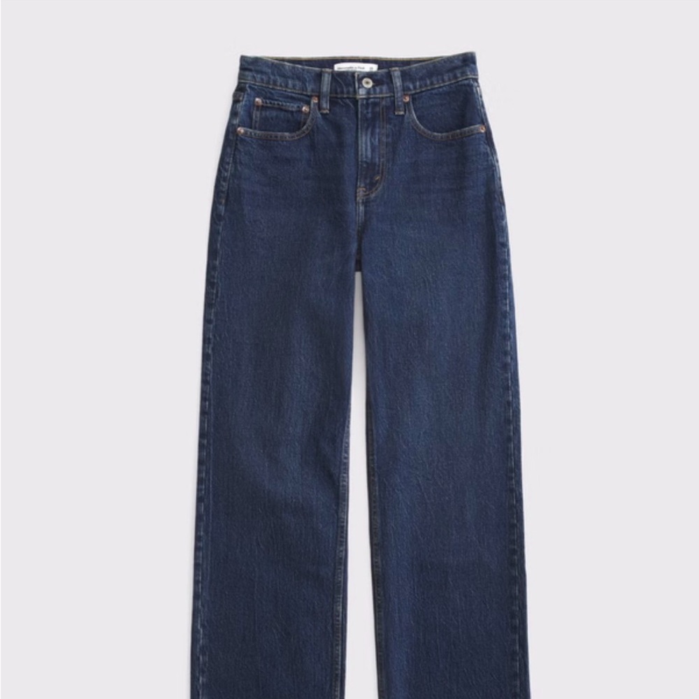 Abercrombie & Fitch Dark Blue Straight Leg Jeans